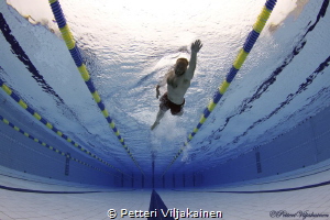 Lone swimmer by Petteri Viljakainen 